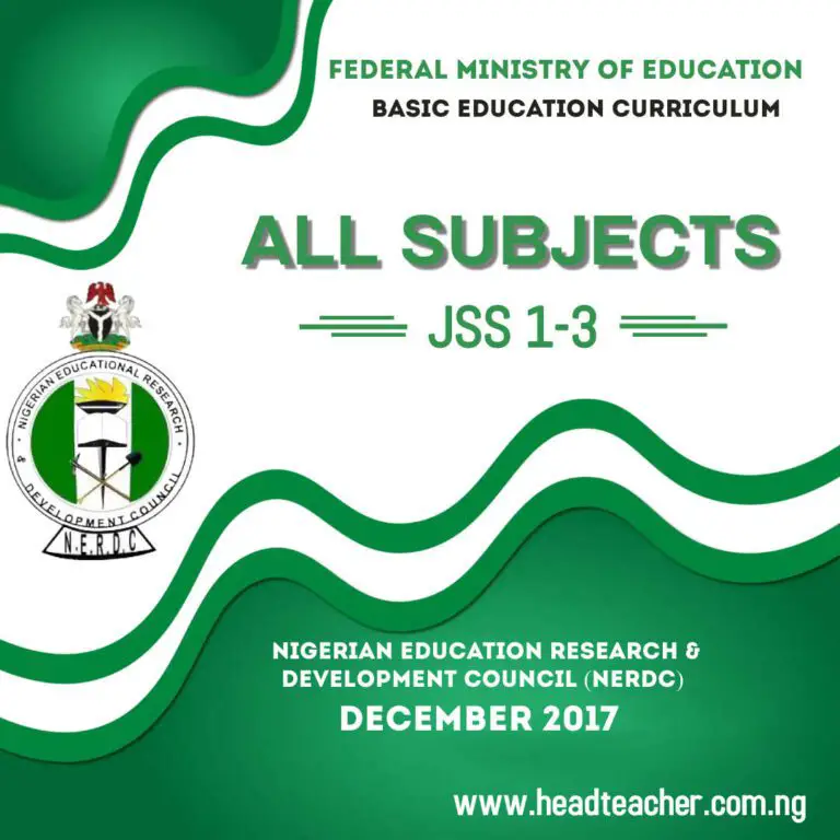 NERDC Nigerian National Curriculum JS1-3