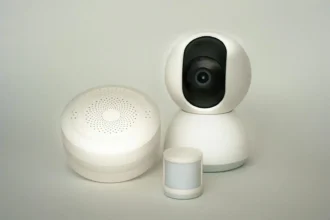 Smart home devices system. Security camera automation.